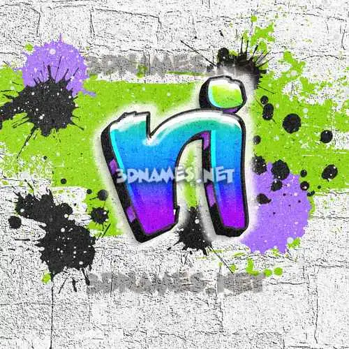ri in Graffiti Grunge style - 3D name wallpaper