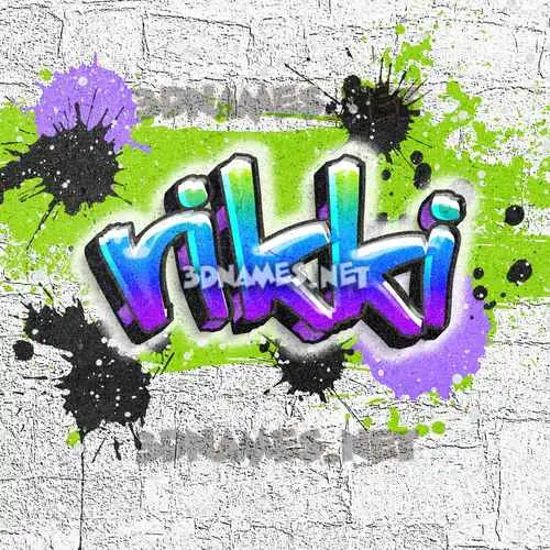 rikki in Graffiti Grunge style - 3D name wallpaper rikki in Graffiti Grunge style - 3D name wallpaper