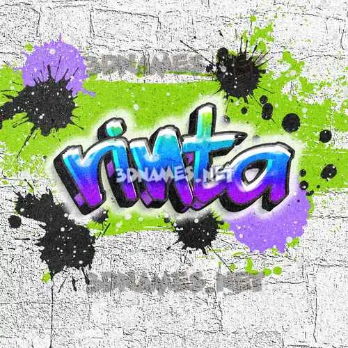 rinta in Graffiti Grunge style - 3D name wallpaper rinta in Graffiti Grunge style - 3D name wallpaper