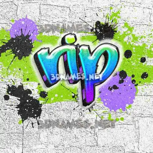 rip in Graffiti Grunge style - 3D name wallpaper
