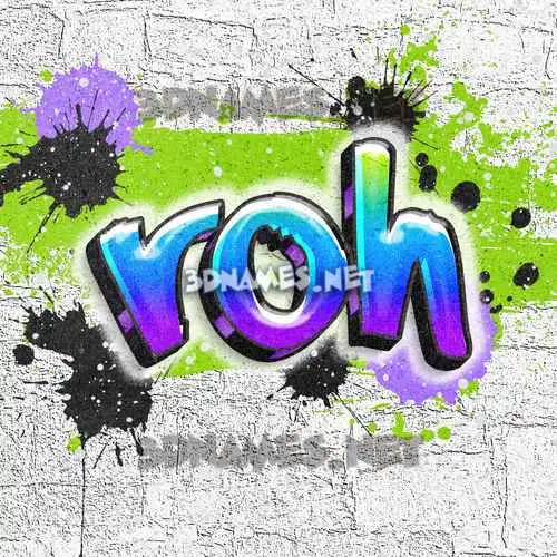 roh in Graffiti Grunge style - 3D name wallpaper roh in Graffiti Grunge style - 3D name wallpaper