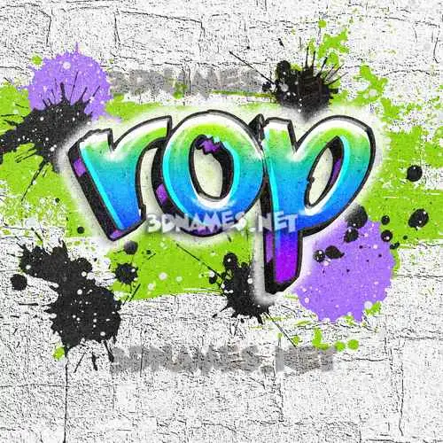 rop in Graffiti Grunge style - 3D name wallpaper rop in Graffiti Grunge style - 3D name wallpaper