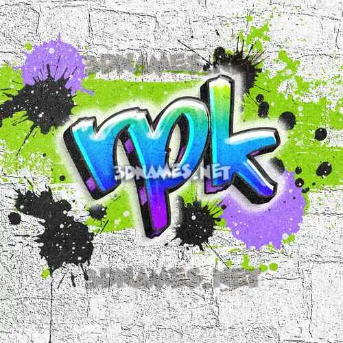 rpk in Graffiti Grunge style - 3D name wallpaper
