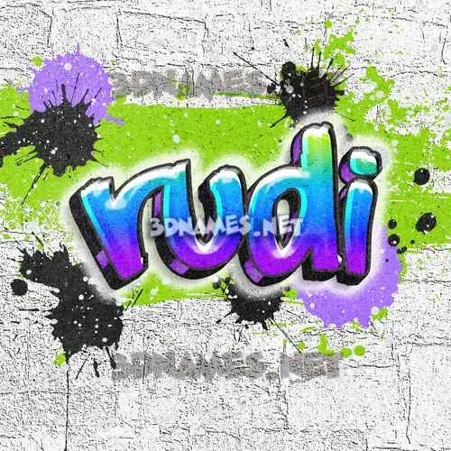 rudi in Graffiti Grunge style - 3D name wallpaper rudi in Graffiti Grunge style - 3D name wallpaper