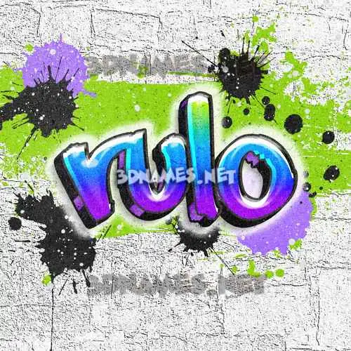rulo in Graffiti Grunge style - 3D name wallpaper rulo in Graffiti Grunge style - 3D name wallpaper