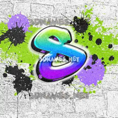 s in Graffiti Grunge style - 3D name wallpaper