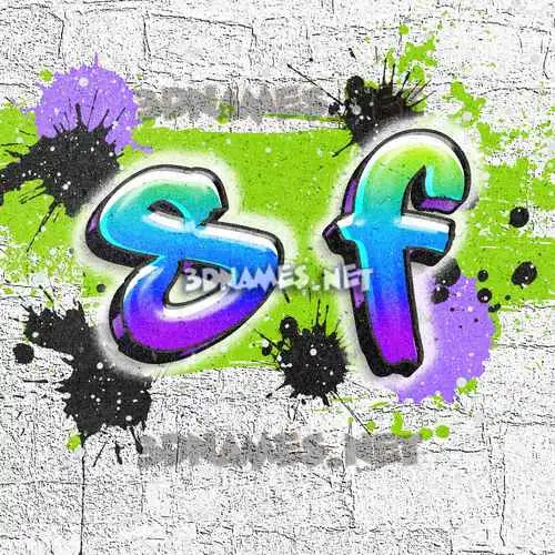 s f in Graffiti Grunge style - 3D name wallpaper s f in Graffiti Grunge style - 3D name wallpaper