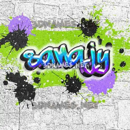 sanajy in Graffiti Grunge style - 3D name wallpaper sanajy in Graffiti Grunge style - 3D name wallpaper