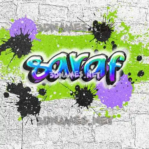 saraf in Graffiti Grunge style - 3D name wallpaper saraf in Graffiti Grunge style - 3D name wallpaper