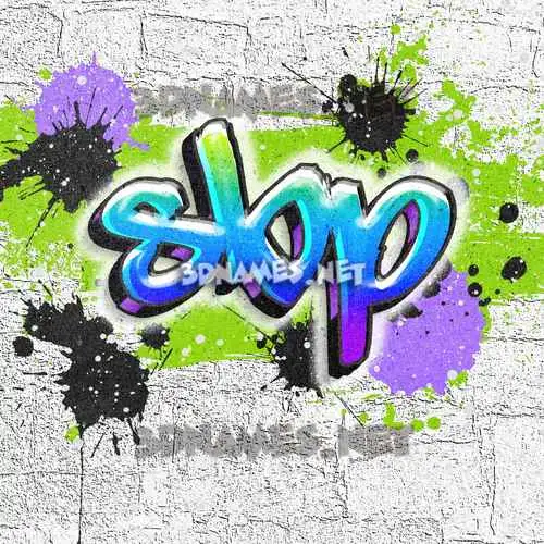 sbp in Graffiti Grunge style - 3D name wallpaper