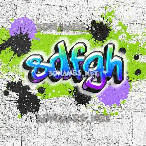 sdfgh in Graffiti Grunge style - 3D name wallpaper