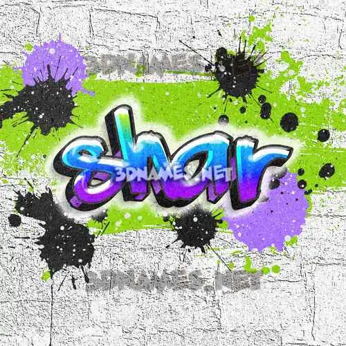 shar in Graffiti Grunge style - 3D name wallpaper