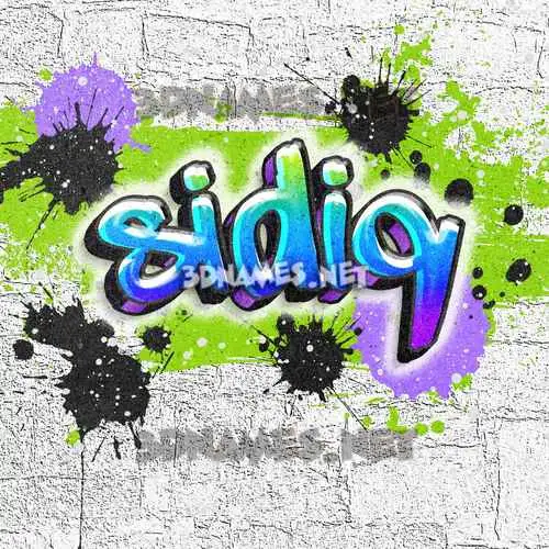 sidiq in Graffiti Grunge style - 3D name wallpaper