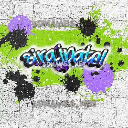 sirajpatel in Graffiti Grunge style - 3D name wallpaper