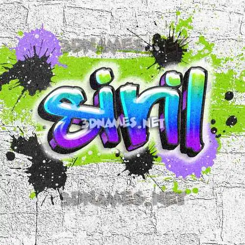 siril in Graffiti Grunge style - 3D name wallpaper