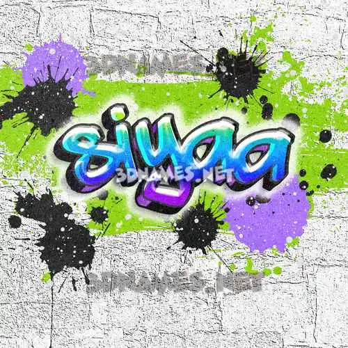 siyaa in Graffiti Grunge style - 3D name wallpaper