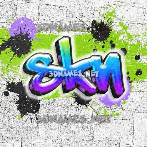 skn in Graffiti Grunge style - 3D name wallpaper skn in Graffiti Grunge style - 3D name wallpaper