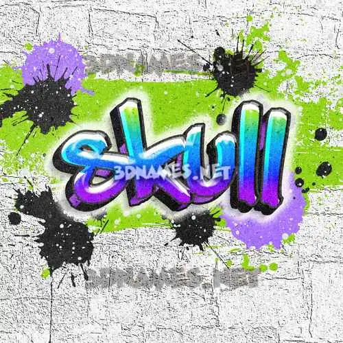 skull in Graffiti Grunge style - 3D name wallpaper skull in Graffiti Grunge style - 3D name wallpaper