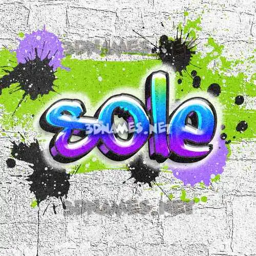 sole in Graffiti Grunge style - 3D name wallpaper sole in Graffiti Grunge style - 3D name wallpaper
