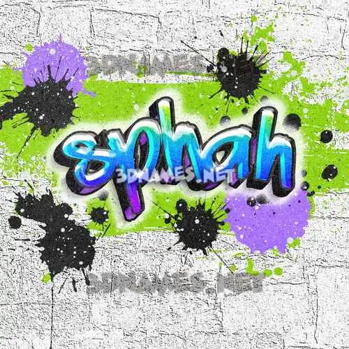 sphah in Graffiti Grunge style - 3D name wallpaper sphah in Graffiti Grunge style - 3D name wallpaper