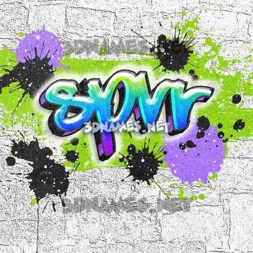spvr in Graffiti Grunge style - 3D name wallpaper