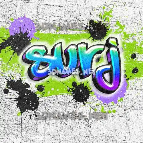 surj in Graffiti Grunge style - 3D name wallpaper surj in Graffiti Grunge style - 3D name wallpaper