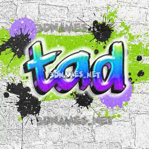 tad in Graffiti Grunge style - 3D name wallpaper tad in Graffiti Grunge style - 3D name wallpaper