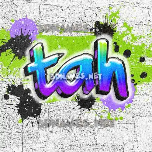 tah in Graffiti Grunge style - 3D name wallpaper tah in Graffiti Grunge style - 3D name wallpaper