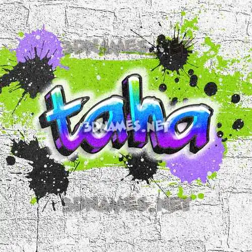 taha in Graffiti Grunge style - 3D name wallpaper taha in Graffiti Grunge style - 3D name wallpaper