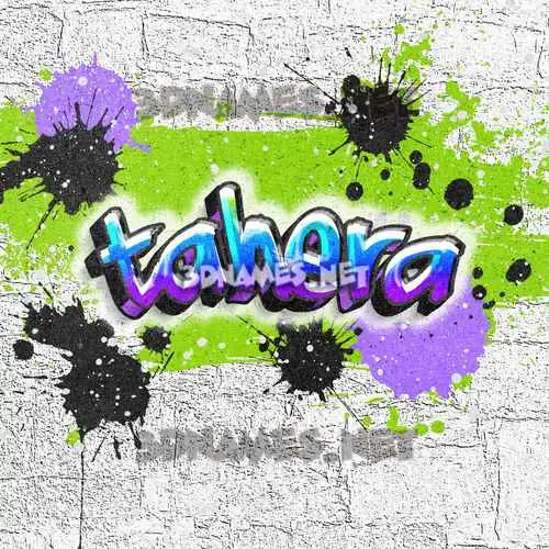 tahera in Graffiti Grunge style - 3D name wallpaper tahera in Graffiti Grunge style - 3D name wallpaper
