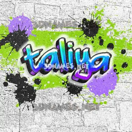 taliya in Graffiti Grunge style - 3D name wallpaper