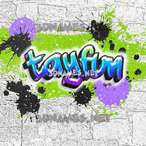 tayfun in Graffiti Grunge style - 3D name wallpaper