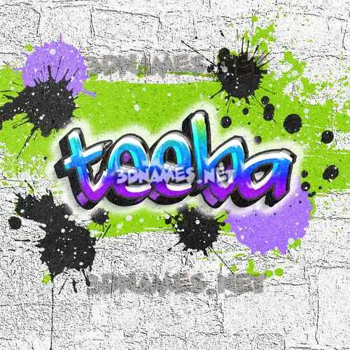teeba in Graffiti Grunge style - 3D name wallpaper