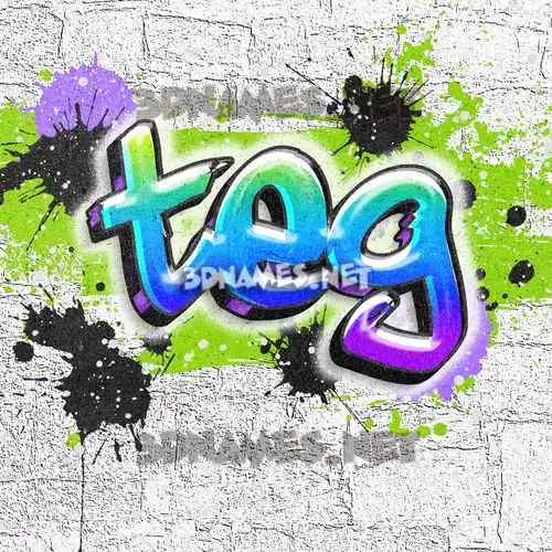 teg in Graffiti Grunge style - 3D name wallpaper teg in Graffiti Grunge style - 3D name wallpaper