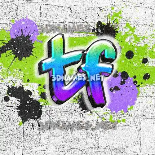 tf in Graffiti Grunge style - 3D name wallpaper tf in Graffiti Grunge style - 3D name wallpaper