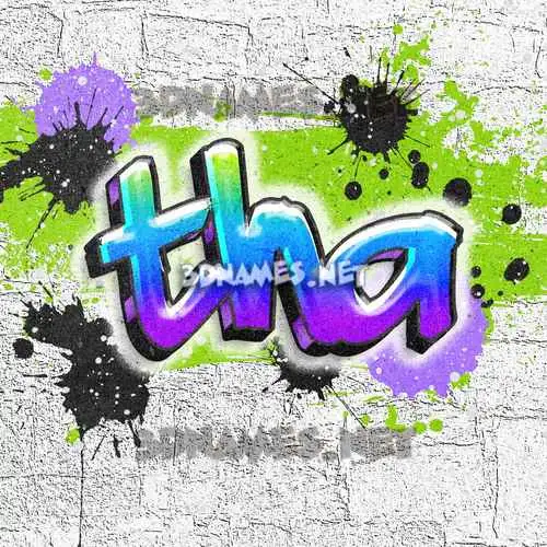 tha in Graffiti Grunge style - 3D name wallpaper tha in Graffiti Grunge style - 3D name wallpaper