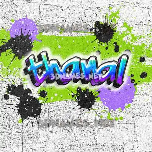 thanal in Graffiti Grunge style - 3D name wallpaper