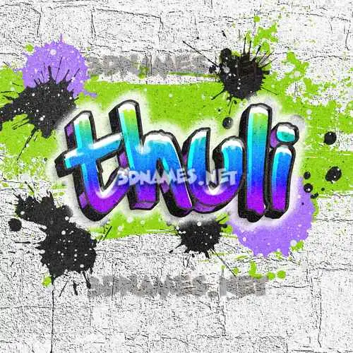 thuli in Graffiti Grunge style - 3D name wallpaper