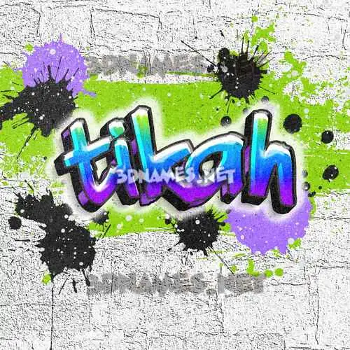 tikah in Graffiti Grunge style - 3D name wallpaper tikah in Graffiti Grunge style - 3D name wallpaper