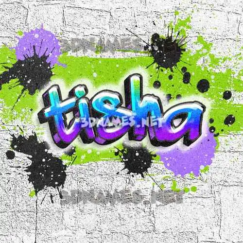 tisha in Graffiti Grunge style - 3D name wallpaper tisha in Graffiti Grunge style - 3D name wallpaper
