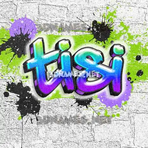 tisi in Graffiti Grunge style - 3D name wallpaper
