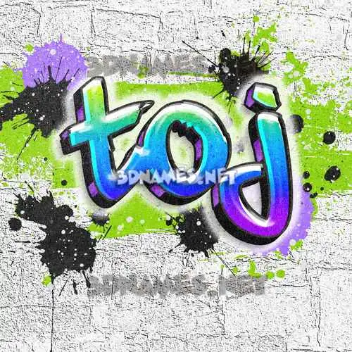 toj in Graffiti Grunge style - 3D name wallpaper toj in Graffiti Grunge style - 3D name wallpaper