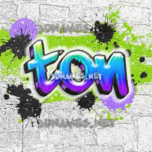 ton in Graffiti Grunge style - 3D name wallpaper ton in Graffiti Grunge style - 3D name wallpaper