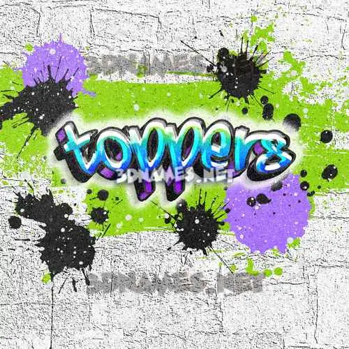toppers in Graffiti Grunge style - 3D name wallpaper toppers in Graffiti Grunge style - 3D name wallpaper