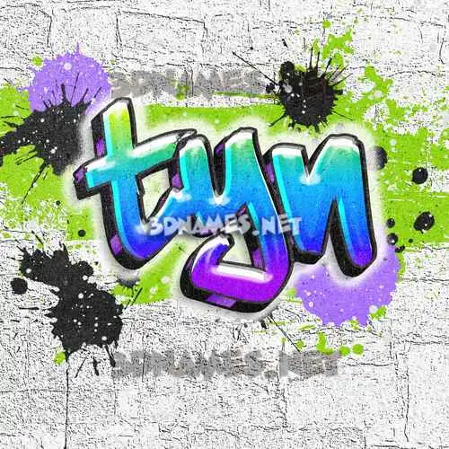 tyn in Graffiti Grunge style - 3D name wallpaper tyn in Graffiti Grunge style - 3D name wallpaper