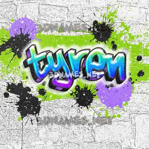 tyren in Graffiti Grunge style - 3D name wallpaper tyren in Graffiti Grunge style - 3D name wallpaper