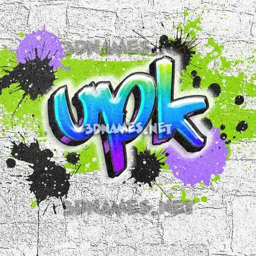 upk in Graffiti Grunge style - 3D name wallpaper