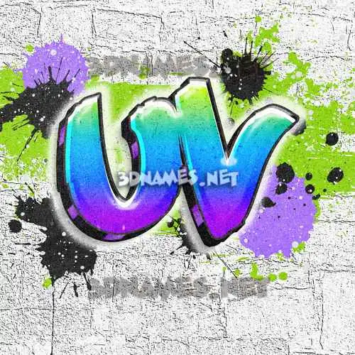 uv in Graffiti Grunge style - 3D name wallpaper