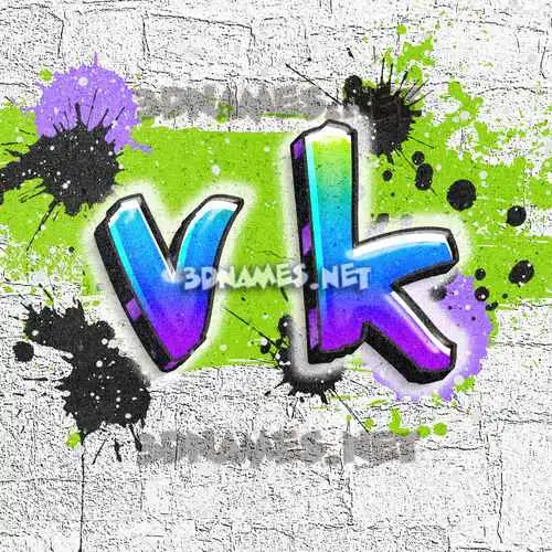 v k in Graffiti Grunge style - 3D name wallpaper v k in Graffiti Grunge style - 3D name wallpaper