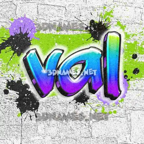 val in Graffiti Grunge style - 3D name wallpaper val in Graffiti Grunge style - 3D name wallpaper